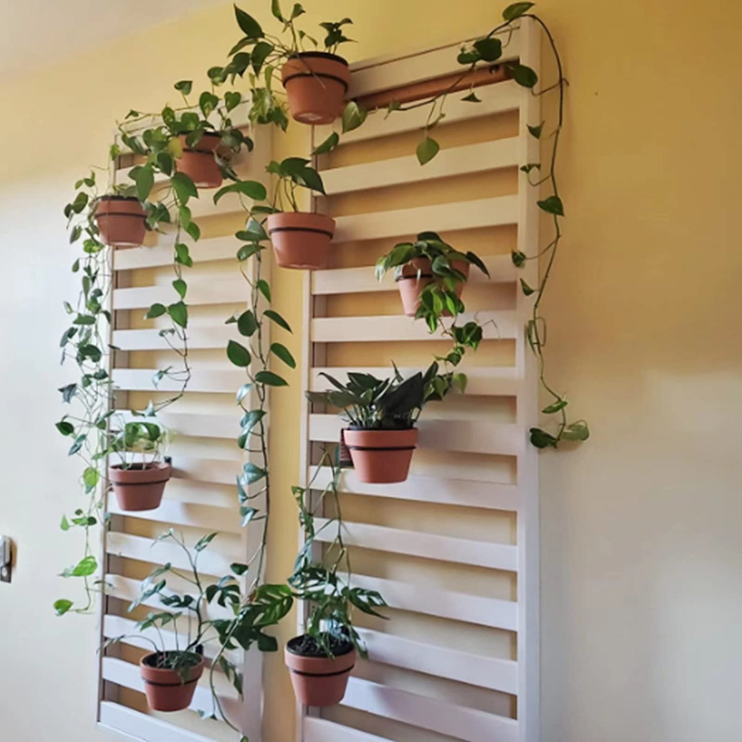 Greemov 6 Pack 4 Inch Wall Flower Pot Holder Ring Plant Hanger, Metal Planter Hooks Wall Mounted Bracket Heavy Duty for Outdoor Indoor
