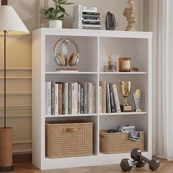 GarveeHome 6 Cube Storage Organizer, 53 Inch Tall Bookcase