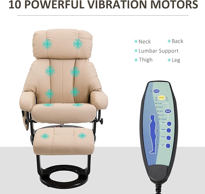 HOMCOM Massage Recliner Chair