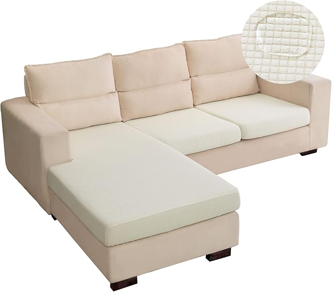 Water Repellent Sectional Couch Covers L Shaped Sofa Cushion Covers, Stretch