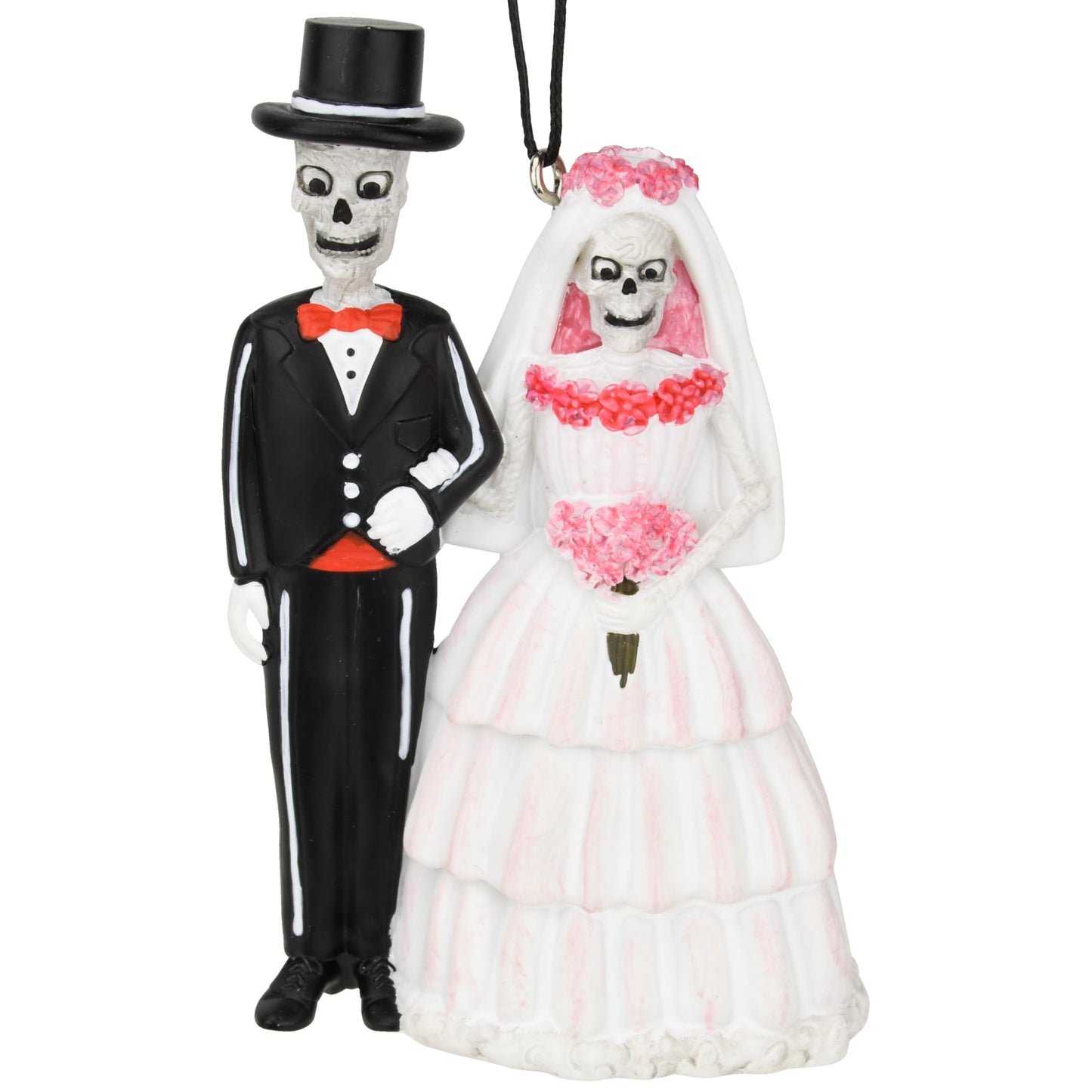Tree Buddees Death Do Us Part Ornament – Halloween Skeleton Wedding Resin Ornament – Spooky Bride & Groom for Creepy Cute Holiday Decor - or Wedding Cake Topper