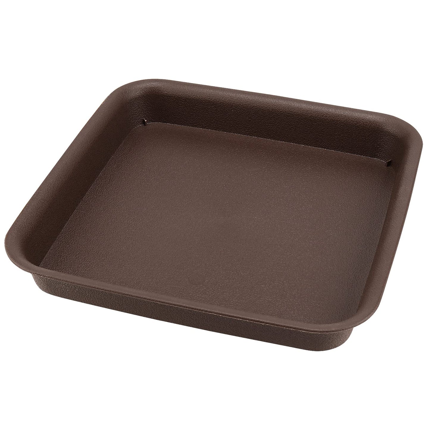 HOIGON 10 Pack 10 x 10 Inch Square Plant Saucer, Plastic Plant Saucer Drip Trays for Outdoor and Indoor Plant Pots, 1.5 Inch Deep, Dark Brown