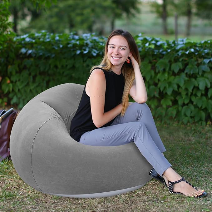 Realspring Inflatable Bean Bag Chairs Outdoor Blow up Camping Chairs Inflatable