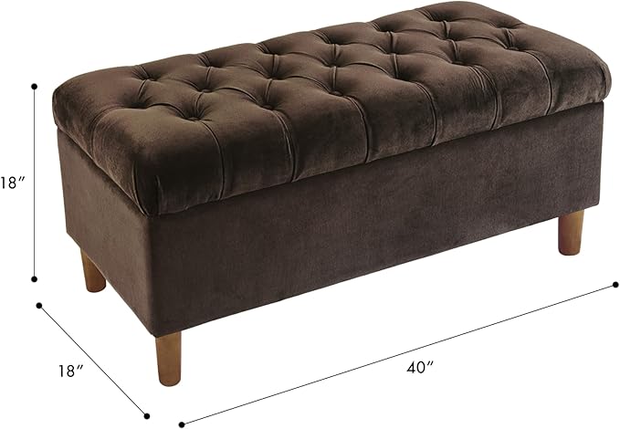 Homepop Home Decor | Tufted Ainsley Button Storage Ottoman Bench