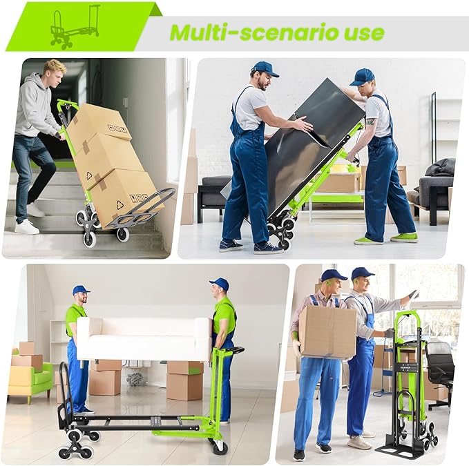 4-in-1 Hand Truck Dolly Heavy Duty Industrial Convertible, 1000 LBS Stair