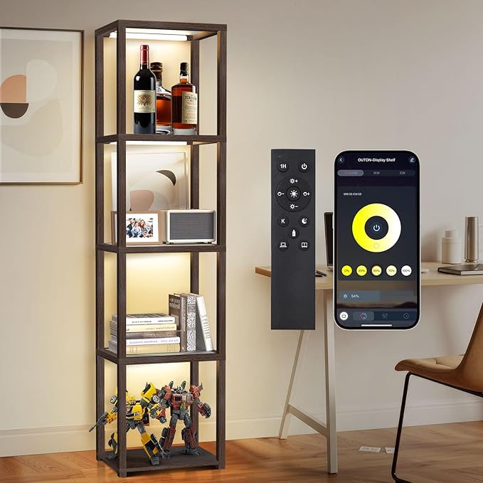 OUTON 67" Glass Display Shelf