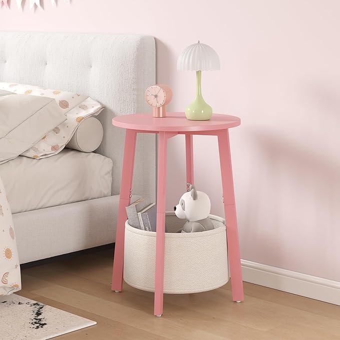 sthmec Small Round Side End Table Set of 2