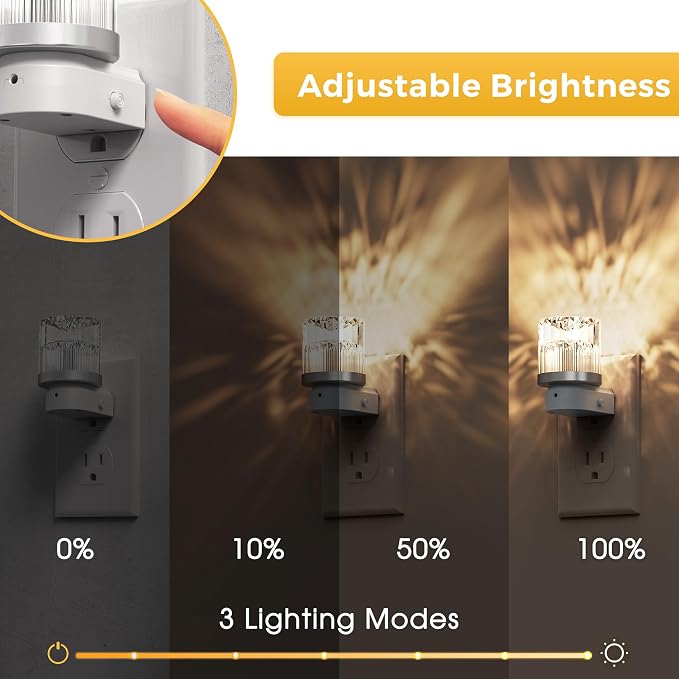 L LOHAS LED Night Light, Night Lights Plug into Wall, 3000K Soft Light LED NightLights, Built in Dusk to Dawn Sensor for Hallway, Bathroom, Rooms
