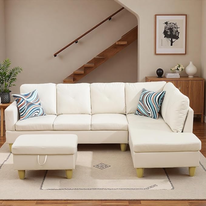 97.5" L Shaped Couch Set, Modular Sectional Couches