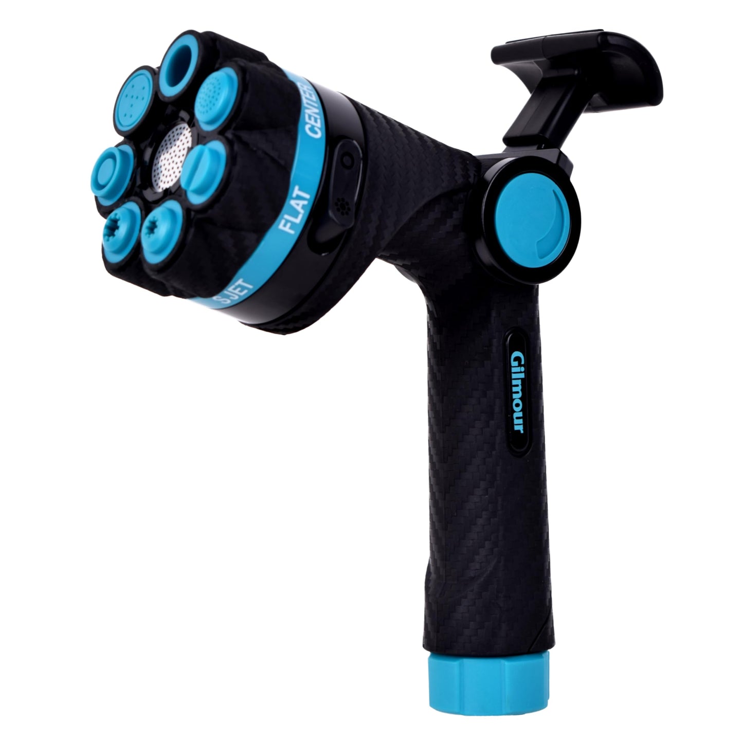Gilmour Heavy Duty Graphite Fireman Garden Hose Nozzle with 8 Pre-set Spray Patterns and Swivel Connect