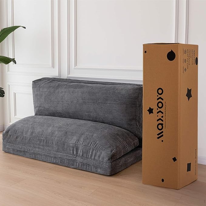 MAXYOYO Folding Sofa Bed, Extra Thick and Long Floor Sofa Convertible Sleeper