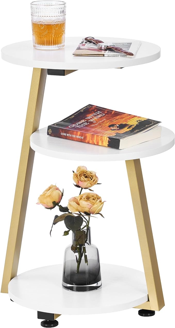 BEWISHOME Round End Table Side Table