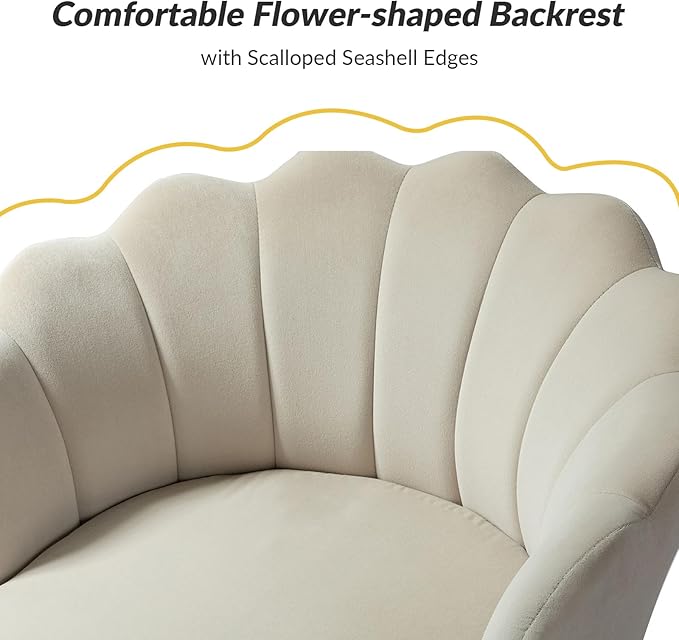 HULALA HOME Modern Velvet Accent Chairs Set of 2