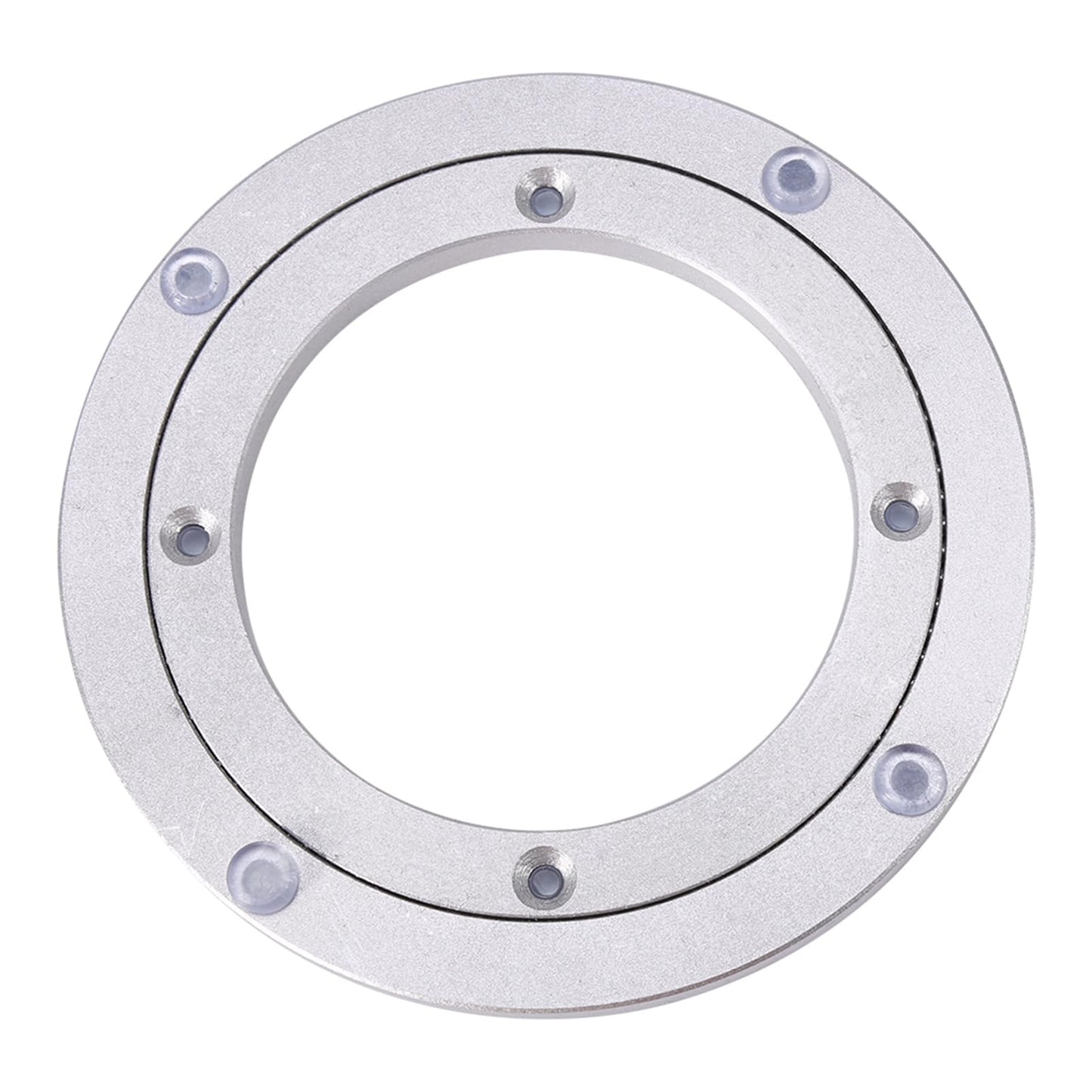 Heavy Duty Aluminium Alloy Rotating Bearing Plate, Round Table Turntable for Dining Cake Display TV Stand, Smooth Swivel Base with Pre Drilled Holes for Easy Mounting (8 inches*H8.5MM)