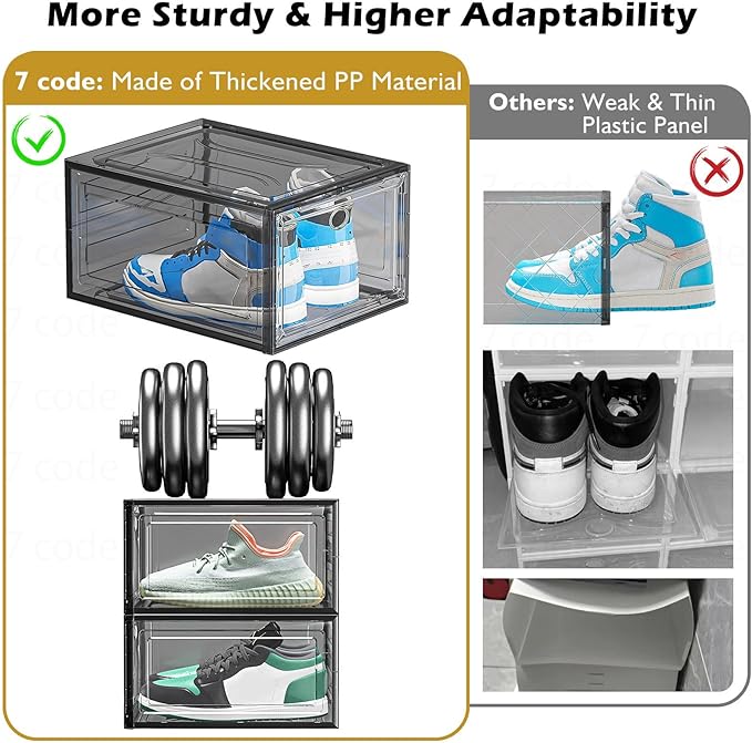 7 code Thicken & Sturdy Clear Shoe Storage Organizer