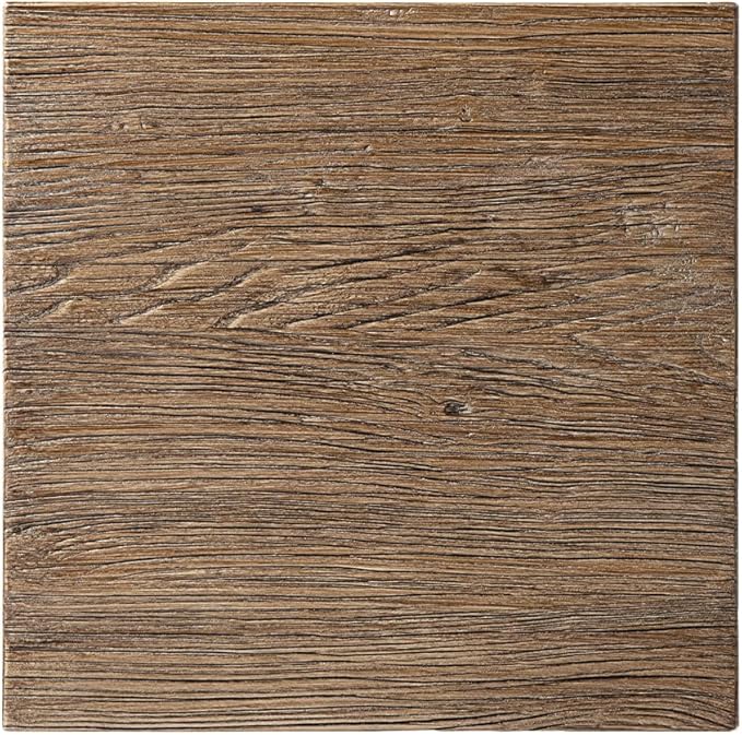 Hawthorne 18" Square Reclaimed Elm Trestle Side Table, Heritage Medium-Dark