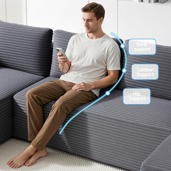 124" Oversized Sectional Couches