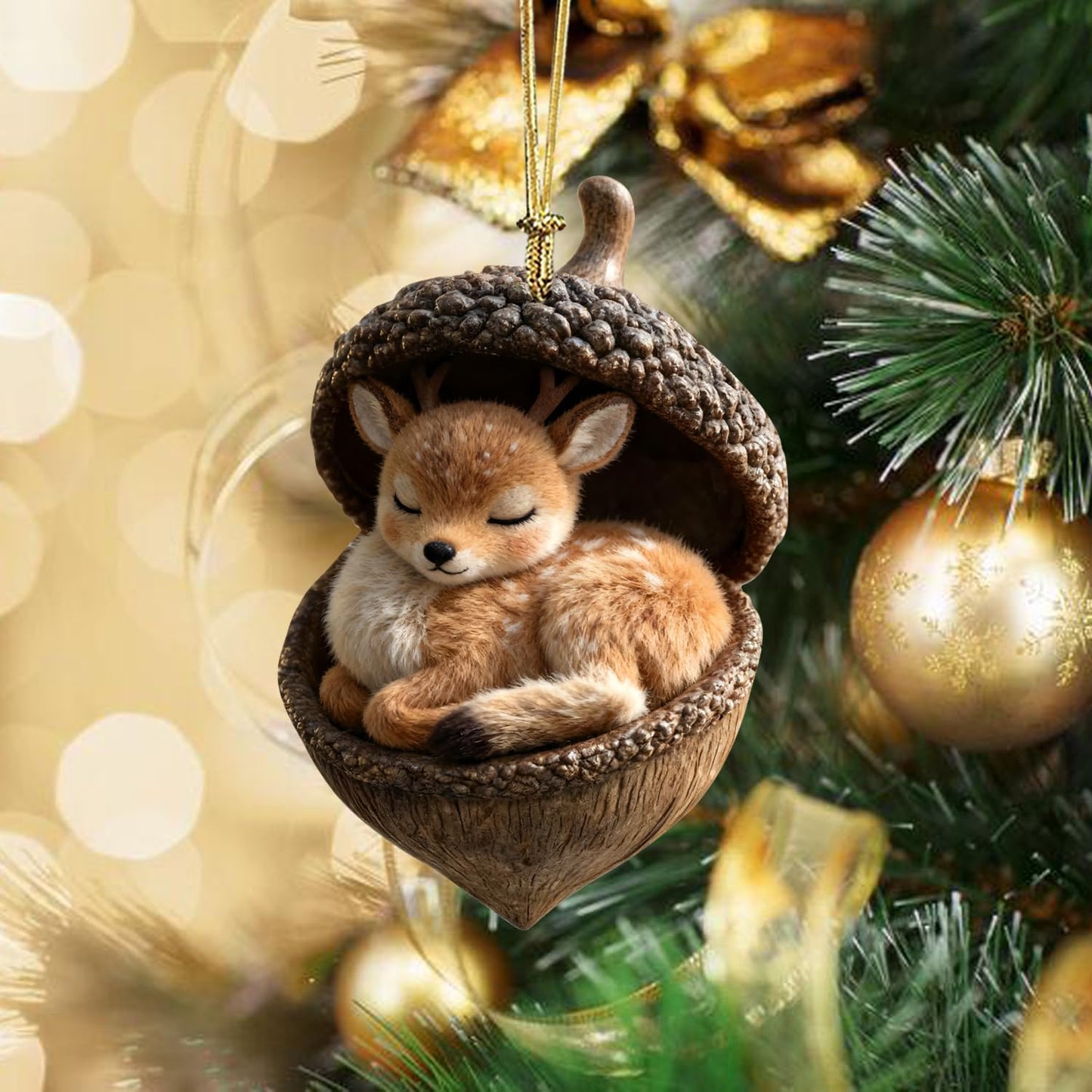 Christmas Tree Decoration,8Pcs Cute Animals Christmas Tree Acrylic Pendant, Fun Pinecone Xmas Hat Xmas Tree Accessories Christmas Pendants Hanging, Cat Hedgehog Penguin Christmas Ornament