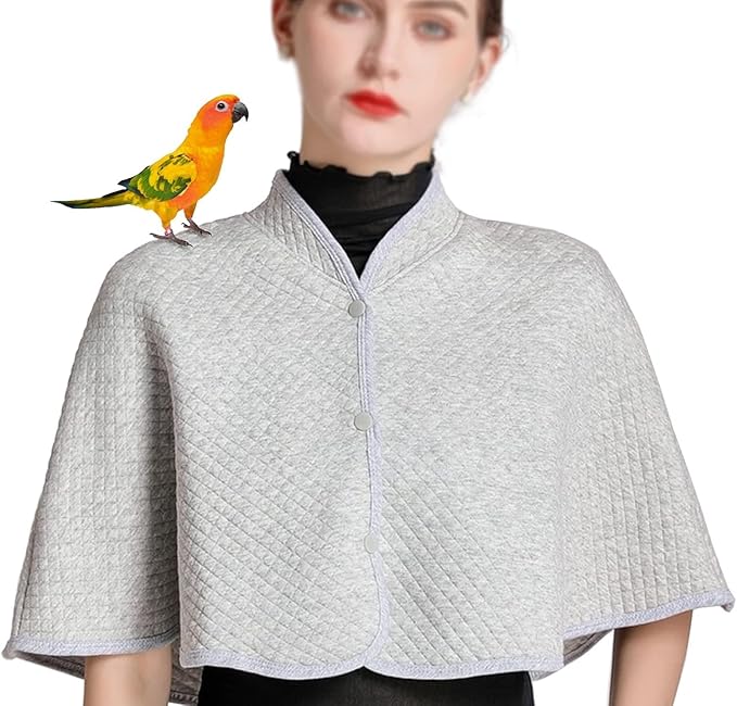 Parrot Anti-Scratch Shoulder Protector, Cotton Bird Diaper Flight Suits Pee Pads Diaper Poop Shawl for Small Medium Cockatiel Macaw Lovebirds Finches Parakeet