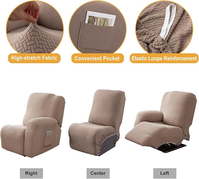 Genina Recliner Cover Stretch Couch Covers, Sofa slipcover