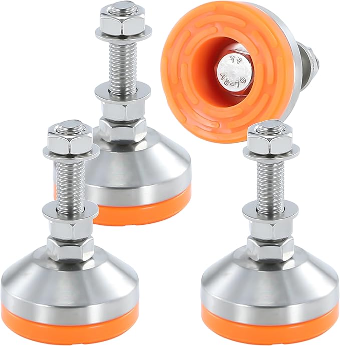 Heavy Duty 2400 lb Capacity Stainless Steel Adjustable Leveling Feet