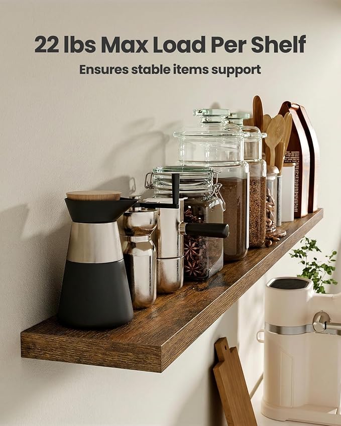 AMADA HOMEFURNISHING 23.6" L Floating Shelves, Wall Shelves Set of 3