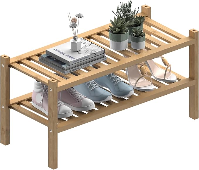 ROMGUAR CRAFT (Thick Bamboo Shoe Rack