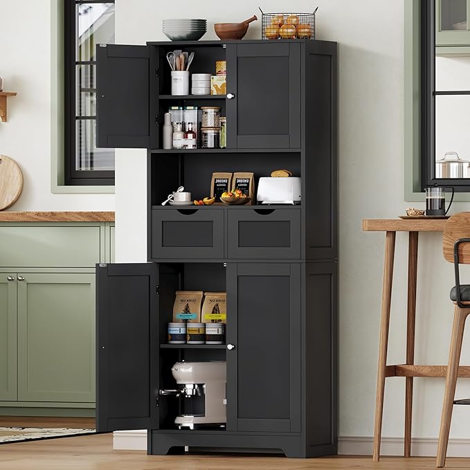 Iwell 57.8" H Tall Storage Cabinet