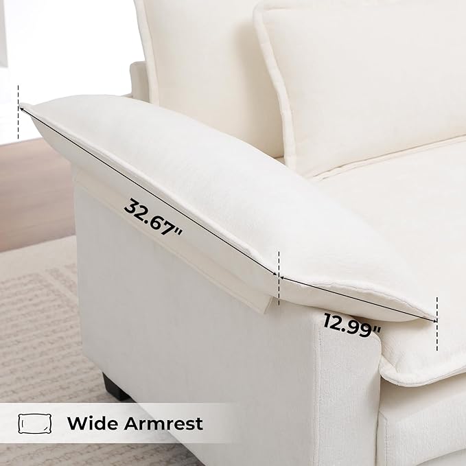 Modern Oversized Accent Chair, Comfy Accent Chair Reading Chairs Cloud Sofa