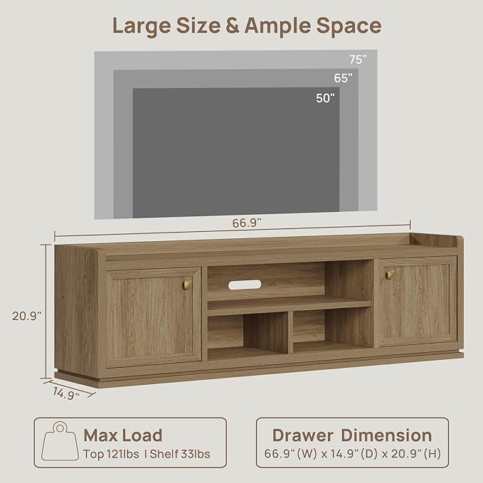 SICOTAS TV Stand Entertainment Center