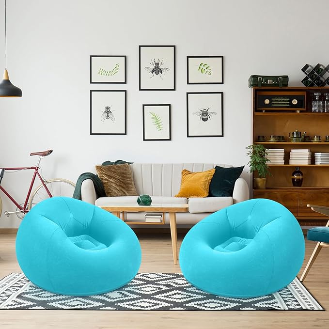 Realspring Inflatable Bean Bag Chairs Outdoor Blow up Camping Chairs Inflatable