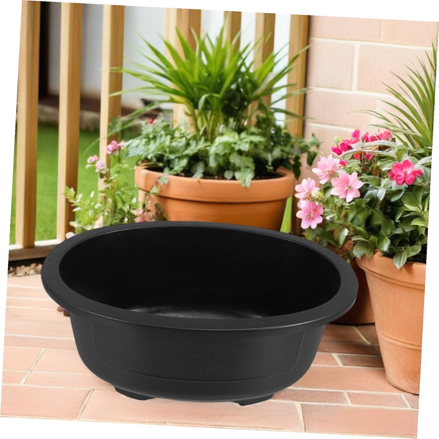 Toddmomy 2pcs Large Oval Planting Pots for Indoor and Outdoor Gardening Reusable Flower Planters with Modern Design for Home Balcony Garden Decoration