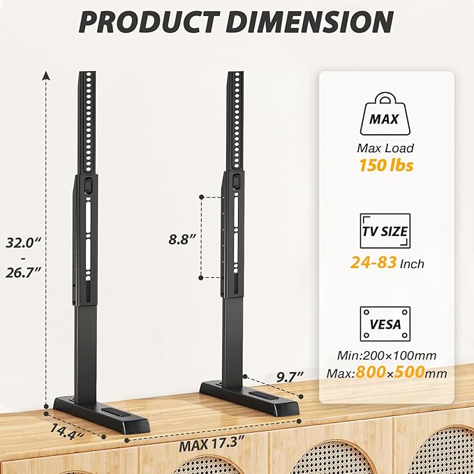 Universal Table Top TV Stand Base