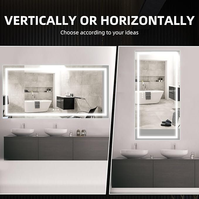 72x36 Inches LED Bathroom Mirror