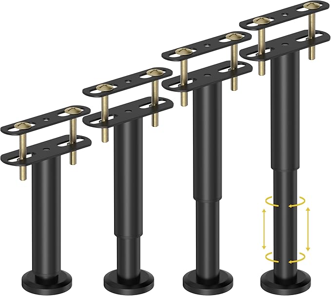 Wlrrcwdttc 4 Pcs Adjustable Height Bed Support Legs 7.08-12.6 inch, Bed Frame