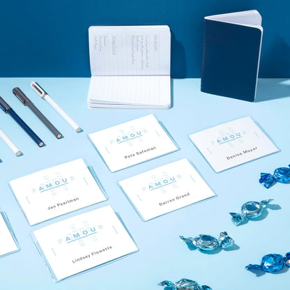 AVERY Name Badges, 3" x 4", Magnetic | Clear | Customizable | With Printable Inserts | 24 Badges, Pack of 5