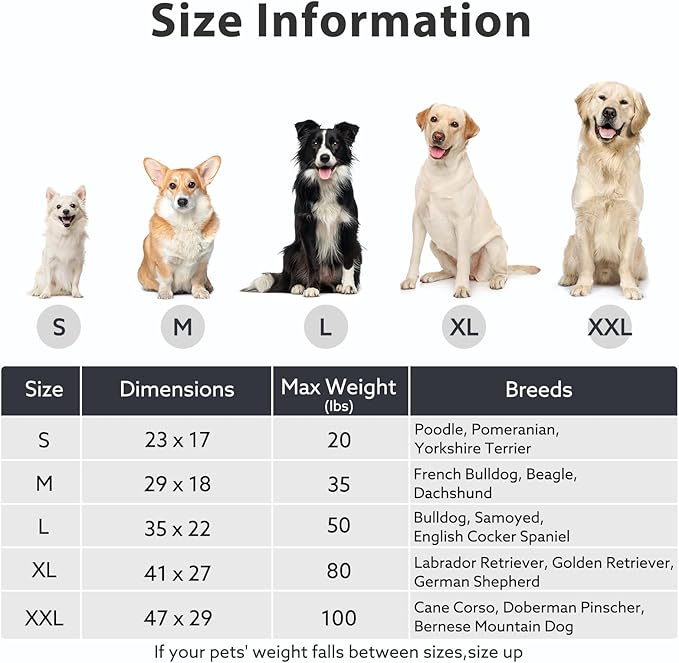 JOEJOY XL Dog Beds Large Sized Dog, Orthopedic Big Dogs Crate Bed with Washable Removable Cover, Extra Thick Egg-Crate Memory Foam Pet Beds up to 80 lbs, Blue, 41"x27"