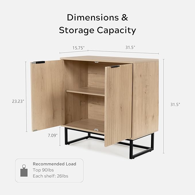 EYYTHUNG Fluted Storage Cabinet Set of 3, Sideboard Buffet Cabinet Modern