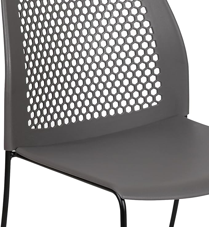 Flash Furniture HERCULES Series 661 lb. Capacity Gray Stack Chair