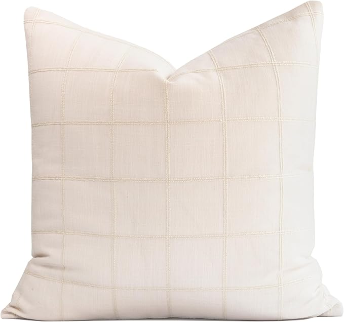 Crumbs Home Modern Farmhouse Fall Linen Indoor Outdoor Throw Pillow Cover Only