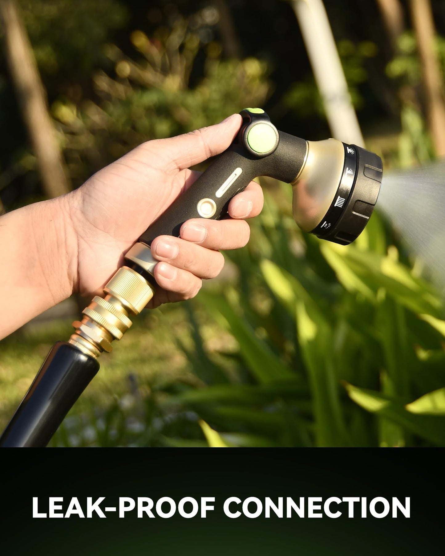 RainPoint Quick Connect Hose Fittings 3/4" GHT - Solid Brass Garden Hose Connectors, No-Leak Design & Universal Fit for Instant Connection (4 Sets)