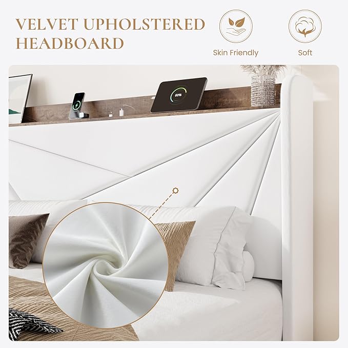 SHA CERLIN Queen Bed Frame