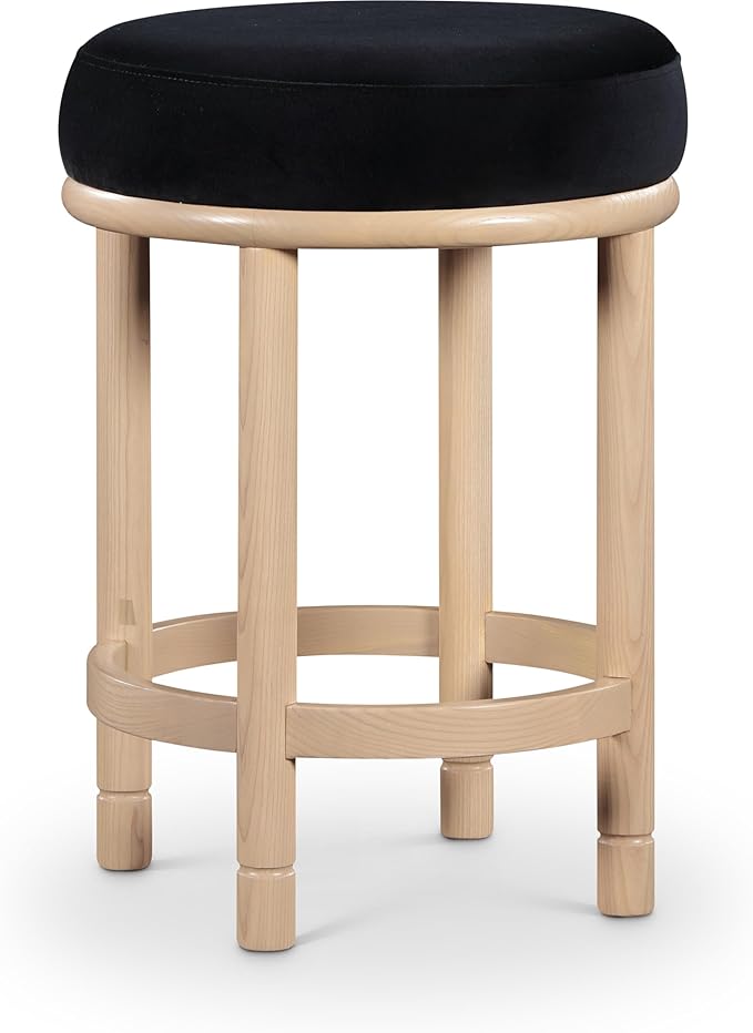 Meridian Furniture 976Black-C Monette Collection Art Deco Counter Stool