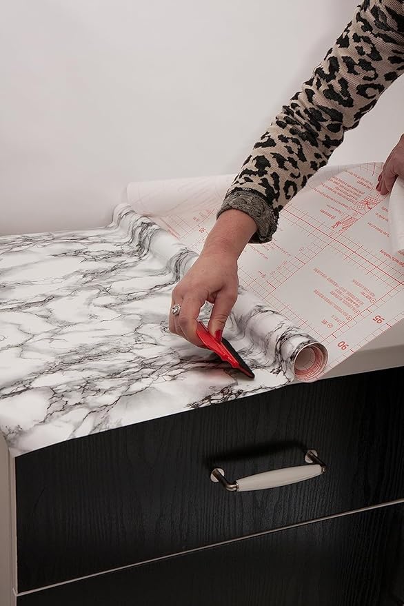 d-c-fix 346-8031 Decorative Self-Adhesive Film, Marble White