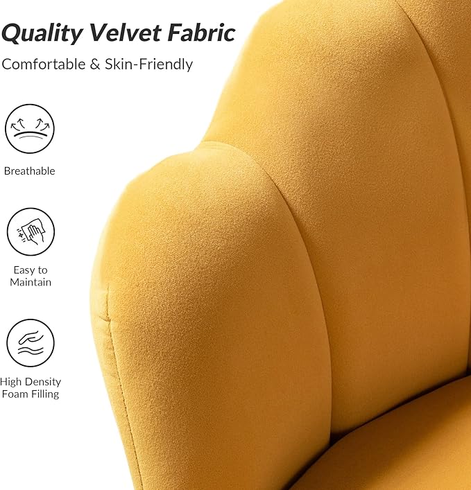 HULALA HOME Velvet Accent Chairs Set of 2