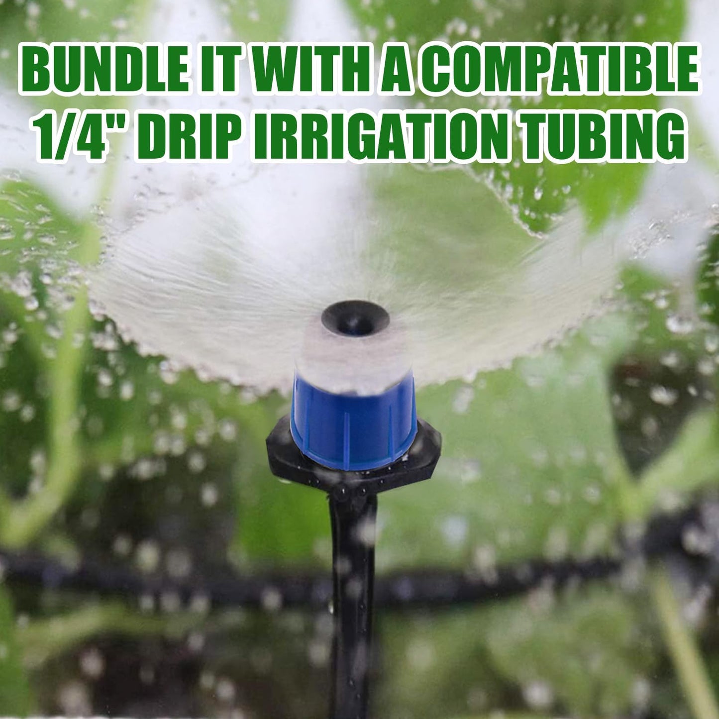 200P 1/4 Inch Adjustable Irrigation Drippers Sprinklers Kalolary Drip Irrigation Emitters for 4/7mm Tube, Adjustable 360 Degree Water Flow Sprayer Sprinklers Drip System Parts for Lawn Yard (Blue)