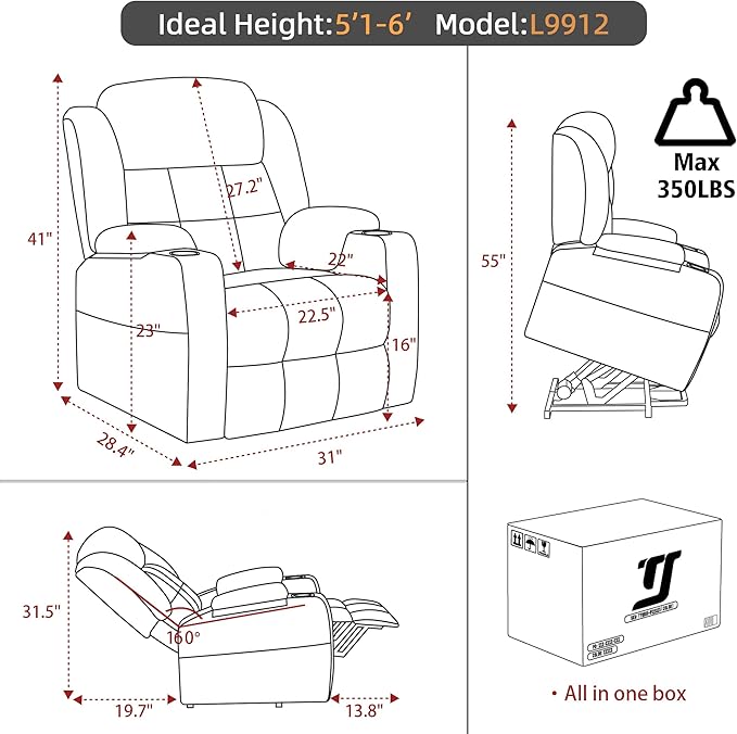 Power Lift Chair Recliners for Elderly