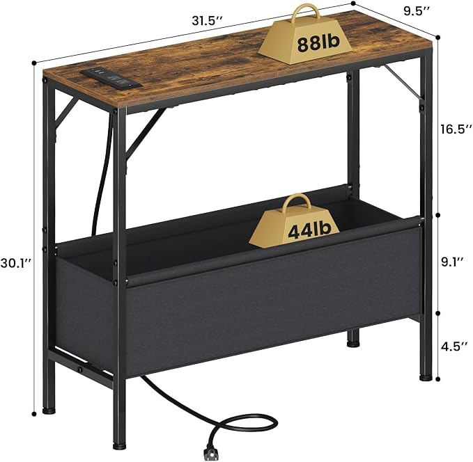 Asgolion 31.5" Console Table, 9.5" D Entryway Table