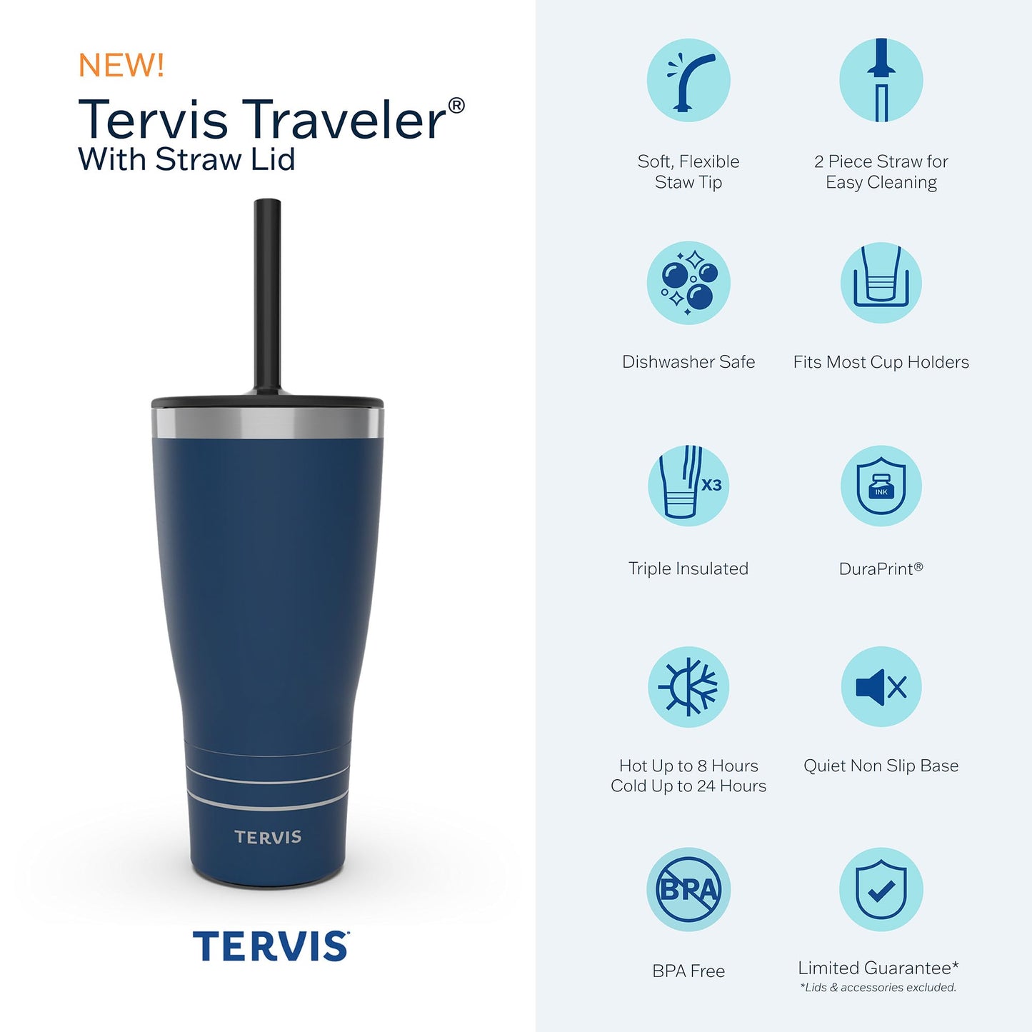 Tervis Beetlejuice Triple Walled Insulated Tumbler Travel Cup Keeps Drinks Cold & Hot, 30oz with Straw Lid, Stainless Steel