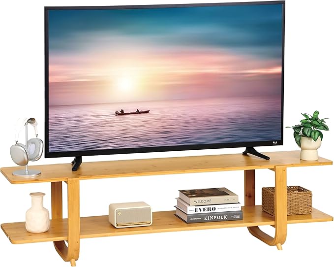 Bamboo TV Stand for TVs up to 65", Accent Entertainment Center